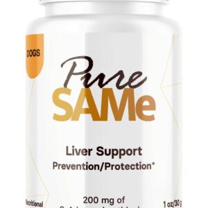 MedsMeHappy Pure SAM-e 200 mg Liver Support for Dogs, Chicken Flavored 30g 1oz Powder, Scoop Inside