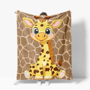 giraffe blanket giraffe fleece throw blanket super soft warm cozy fuzzy plush giraffe blanket gifts for girls boys kids room decor 40"x50"