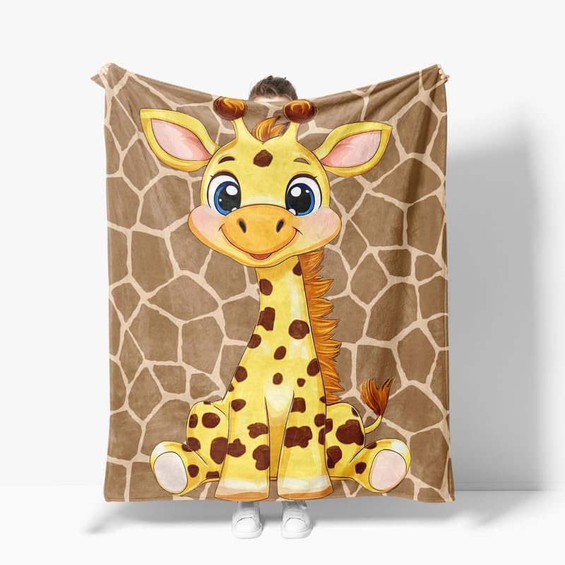 Giraffe Blanket Giraffe Fleece Throw Blanket Super Soft Warm Cozy Fuzzy Plush Giraffe Blanket Gifts for Girls Boys Kids Room Decor 40"X50"