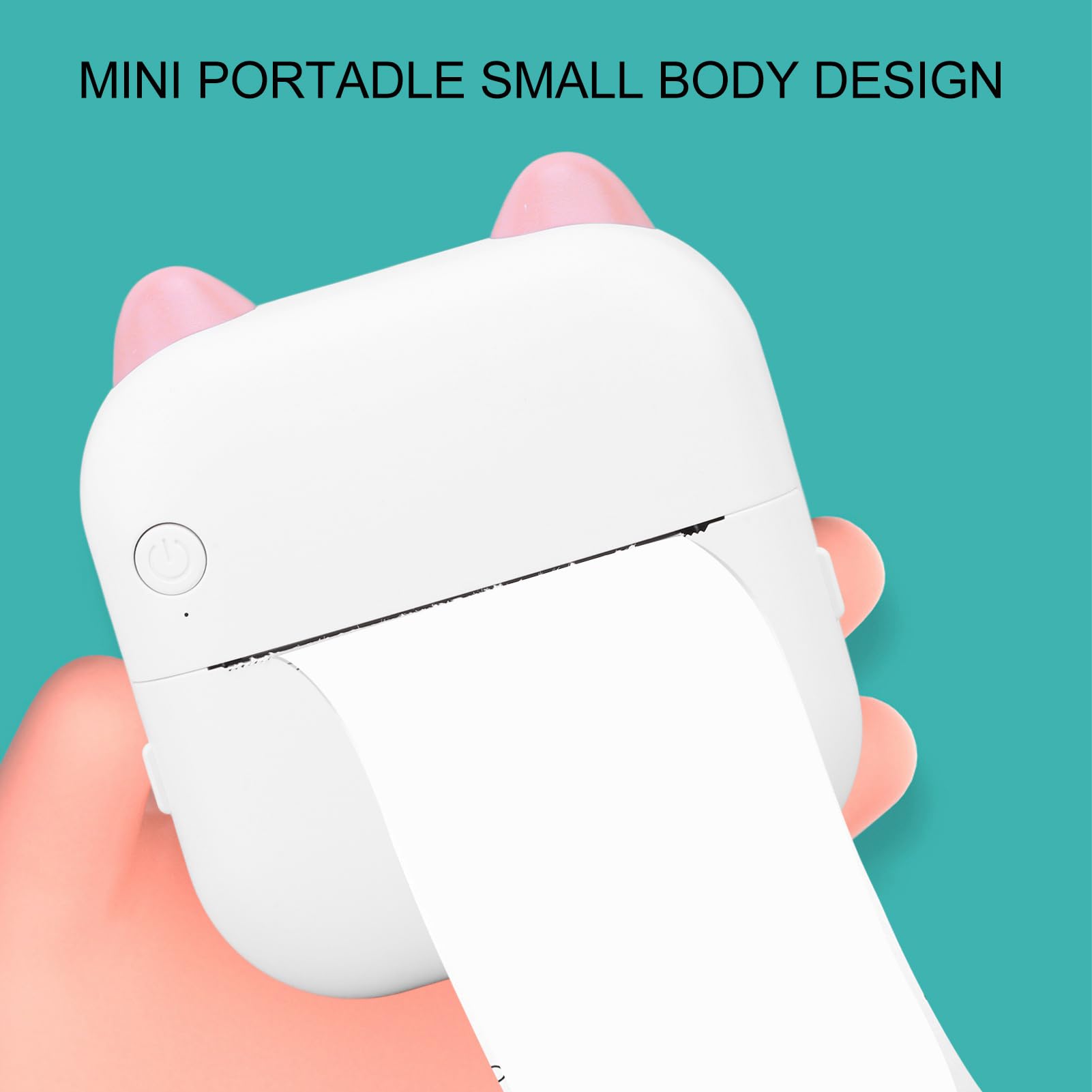 Kelepu Mini Printer Inkless Compact and Portable with Quick Printing for Mobile Thermal Printer (Roseate)