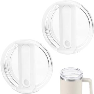 jldlai 2 pack tumbler lid for stanley 40 oz cup,replacement lids for stanley tumblers travel coffee mug spill proof splash resistant silicone sliding covers