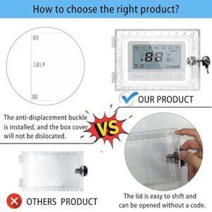 Meiliyizu Secure Thermostats Locks Box With Key Thermostats Locks Box Acrylic Guard For Temperature Regulator