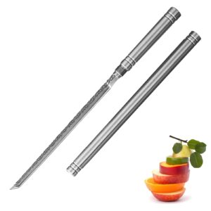 multipurpose outdoor portable fruit knife with sheath - mini stick knife, multifunction sharp stainless steel blade knife, cuchillo multiusos para fruta portátil para exteriores con funda