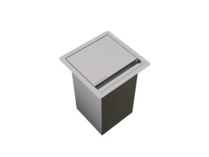 stainless steel compost bin for kitchen countertop mounted, 1.32 gallon kitchen compost container with lid, compact and easy clean, stainless steel