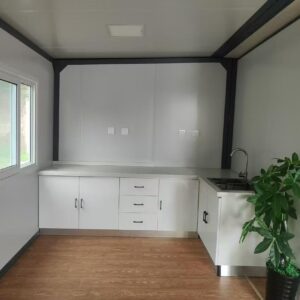 Luxury 40 ft Tiny House: Portable prefab Home with 2 bedrooms, a Fully Equipped Bathroom and Kitchen, Designed for Adult Living. This Foldable Mobile Home boasts a Durable Steel Frame.