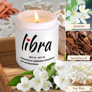 Funny Birthday Gifts for Women Men, Unique Libra Candle Bday Gifts for Best Friends Her Woman Mom Girlfriend Sister Friendship Gifts - Astrology Zodiac Gifts for September October Birthday