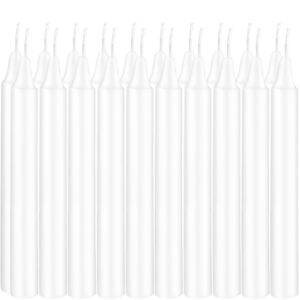 set of 20 white spell & chime – premium mini taper candles for rituals, prayer, birthdays, meditation, altar - 4 inch tall, unscented (white)…