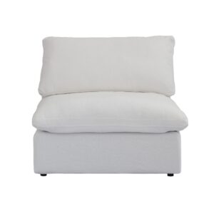 down filled middle seat,cloud modular sectional sofa,minimalist wide deep seat couches for office apartment (white)