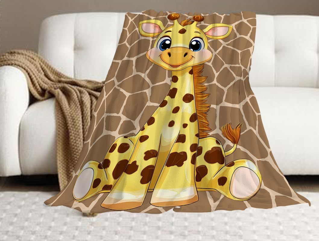 Giraffe Blanket Giraffe Fleece Throw Blanket Super Soft Warm Cozy Fuzzy Plush Giraffe Blanket Gifts for Girls Boys Kids Room Decor 40"X50"