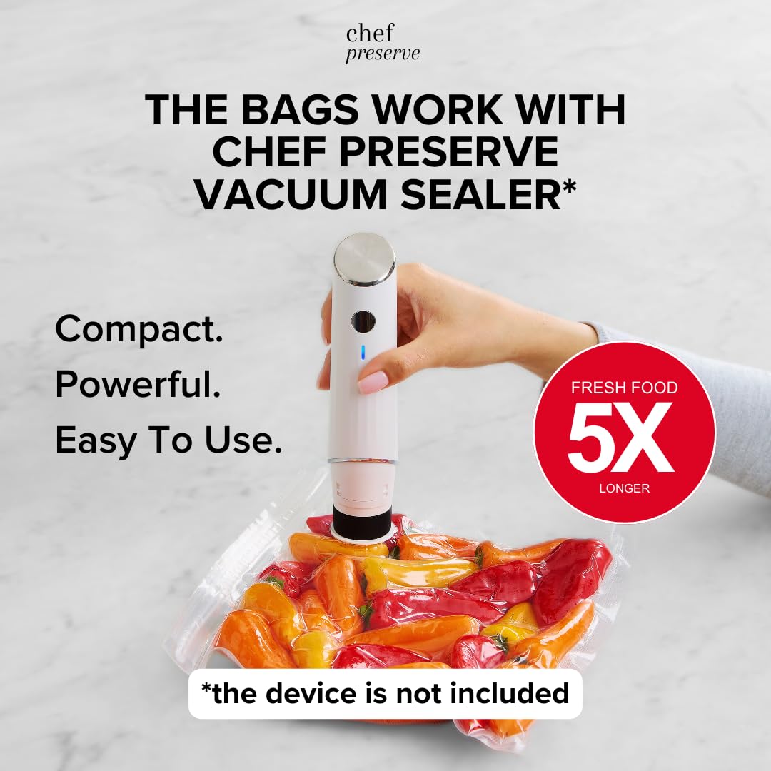 Chef Preserve Vacuum Sealer Bags Small Size 30 Bags