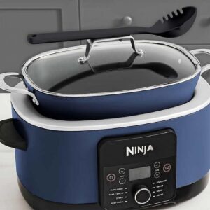 Ninja MC1001 Foodi PossibleCooker PRO 8.5 Quart Multi-Cooker, with 8 in 1 Slow Cooker Dutch Oven, Steamer, Nonstick, Oven Safe Pot to 500°F Blue