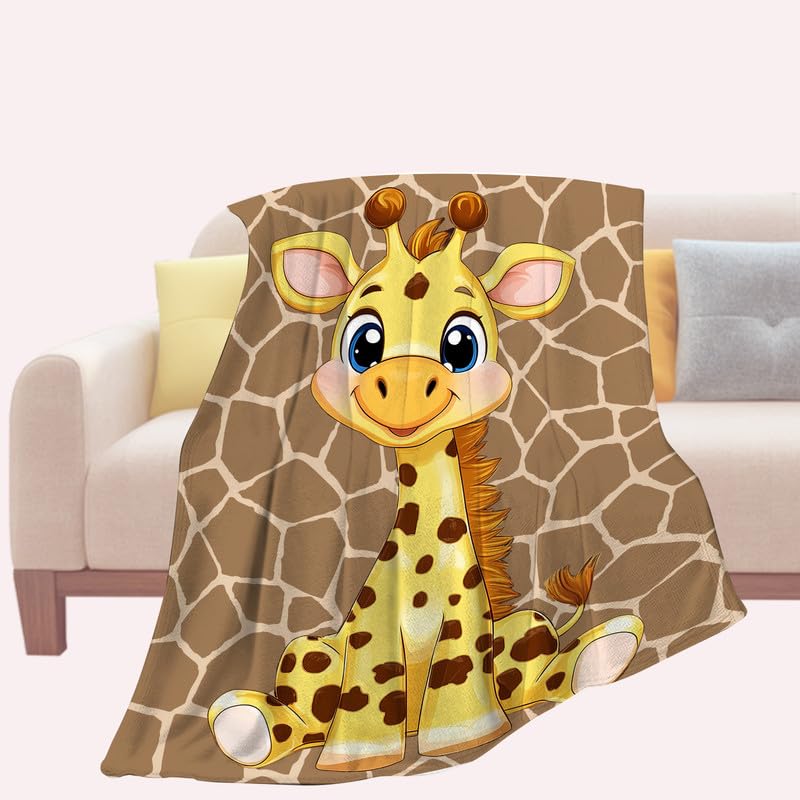 Giraffe Blanket Giraffe Fleece Throw Blanket Super Soft Warm Cozy Fuzzy Plush Giraffe Blanket Gifts for Girls Boys Kids Room Decor 40"X50"