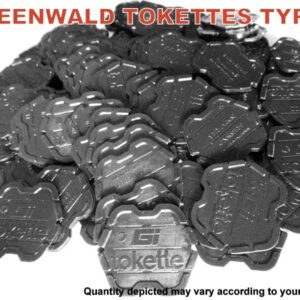 100 Black Tokettes Type 1 - Gi Laundry Tokens