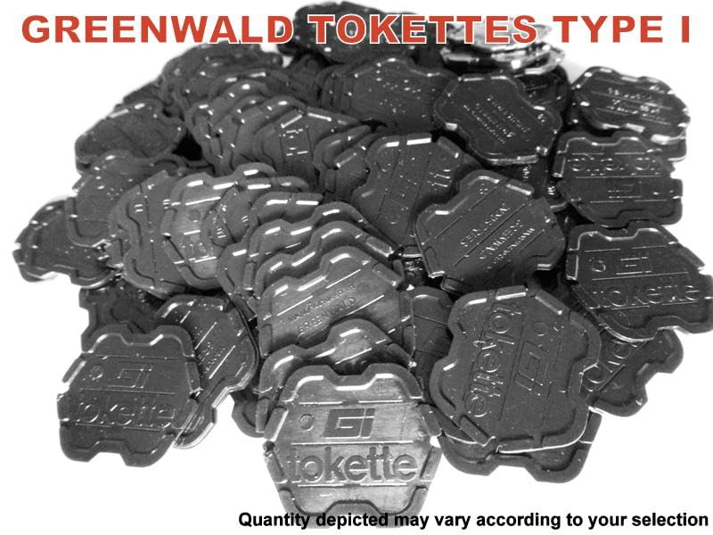 100 Black Tokettes Type 1 - Gi Laundry Tokens