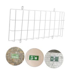 jojofuny Lampshade Protection Net Exit Damage Stopper Exit Sign Wall Guard Emergency Light Cage Guard Exit Light Protective Cages Exit Signs for Business Emergency Guard Iron White