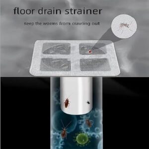 Disposable Hair Drain Stickers, Disposable Shower Drain Cover Hair Catcher Shower Drain Mesh Stickers, Suit for Sewer Filter Screen, Bathroom, Laundry, Bathtub, Kitchen, Human and Pet Hair (20 Pcs)