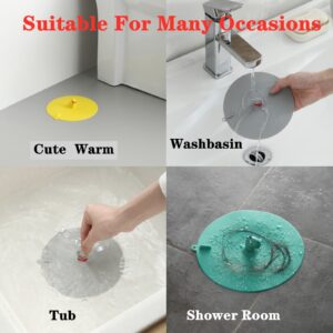 MAOYONG Silicone Drain Cover for Bathtub and Sink, Anti-Clog Odor-Blocking Plug for Kitchen, Shower, Laundry 3 Pack