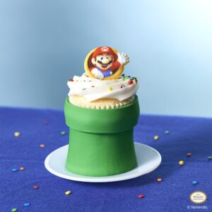 DecoPac Super Mario Rings, 24 Nintendo Cupcake Decorations Featuring Mario And Luigi, Cake Toppers For Birthday, Gaming, Party - 24 Pack