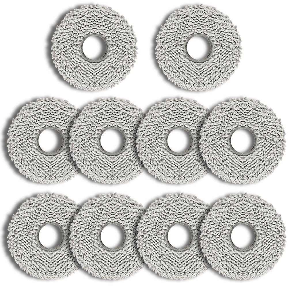 HACOBEST 10pcs Mop Pads for Roborock Q Revo/Qrevo Maxv/Qrevo Pro/Qrevo S, Roborock Q revo Pro Mop Pads Roborock Qrevo Maxv Mop Pads Roborock Qrevo Pro Accessories