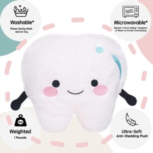 uoozii Non-Shedding 8" | 1lb Tooth Fairy Pillow, Microwavable & Weighted Plush Tooth Fairy Tooth Holder, Warm Tooth Fairy Gifts for Girls & Boys