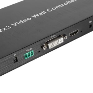 2x3 Video Wall Controller, HD Multimedia Interface DVI RS232 Input 1080P HD Seamless Splicing Professional Processor, 1080P Video Wall Controller (US Plug)