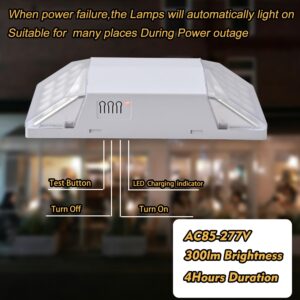 Apmeetlux 200lm 4Hours Plug Emergency Lights with Battery Backup Emergency Lighting for Business Home Power Failure