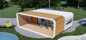 onespacehub modern design luxury fashion garden pod modular cabin home (20ft with terrace)