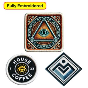 2 Pack Custom Image Patches, Embroidered Customized Logo Patch, Custom Embroidered Patches Iron On, Sew On Name Patch, Create Your Own Embroidery Patch, Custom Hook and Loop Patches, Custom Text Patch