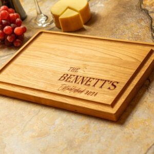 Personalized Cutting Board - Custom Engraved Wood Charcuterie Boards - Unique Christmas, Wedding, Bridal Shower, Anniversary, Housewarming, Real Estate Closing Gift Idea For Couples, Friends, Family