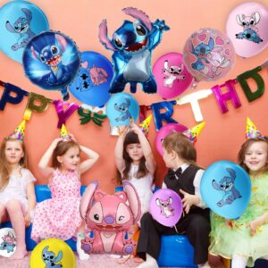 Stitch Balloons 39pcs Stitch Balloons for Birthday Party Decorations Stitch Birthday Party Supplies Stitch Balloons Arch Balloons Party Decor.