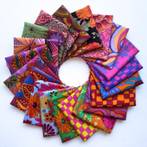 Hot - August 2024 Fat Eighth Bundle (20 Pieces) by Kaffe Fassett Collective for FreeSpirit (KFC.HOTAUG24.20FE)