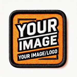 2 pack custom image patches, embroidered customized logo patch, custom embroidered patches iron on, sew on name patch, create your own embroidery patch, custom hook and loop patches, custom text patch