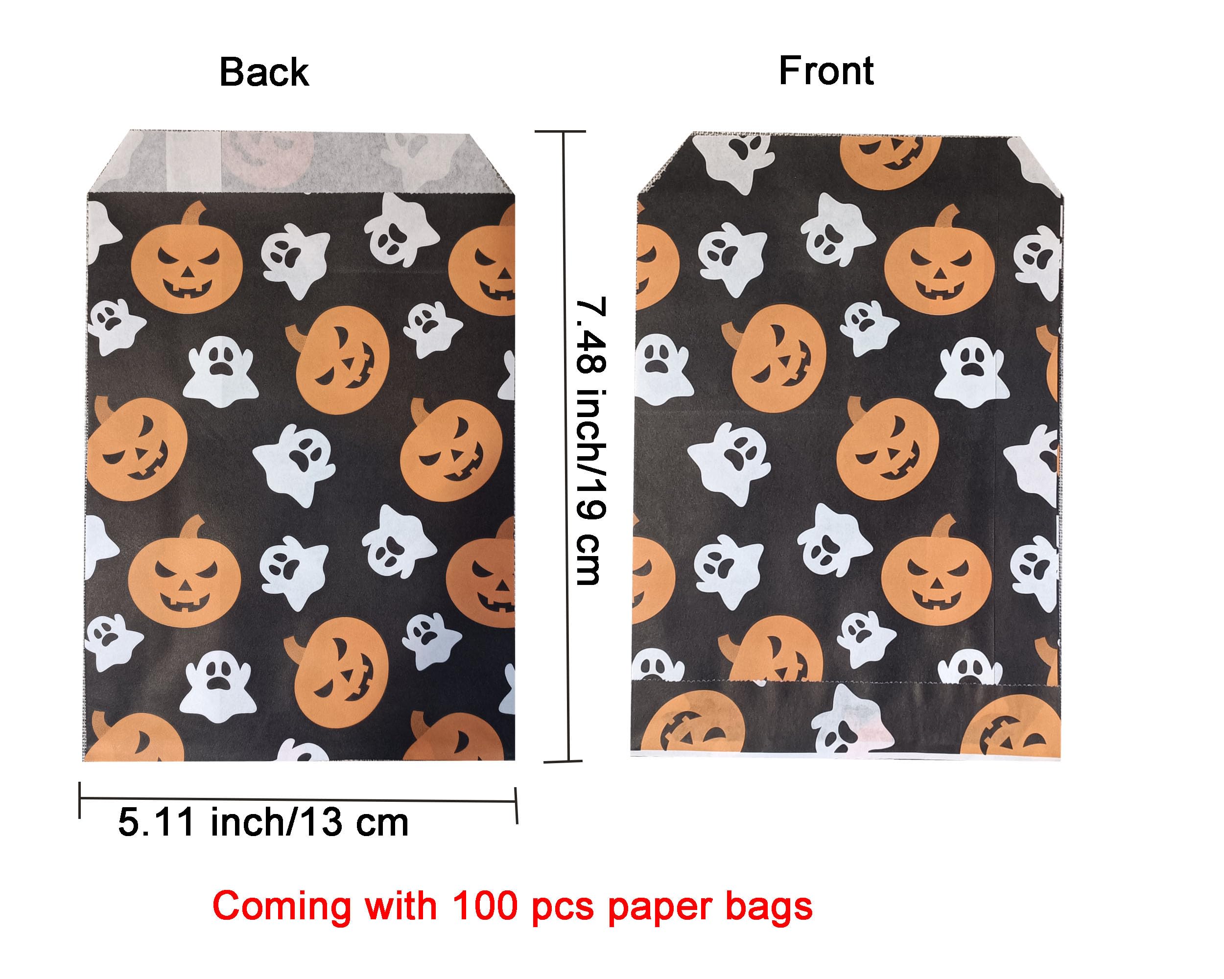 MENDERRY Paper Halloween Treat Candy bags Trick or Treat Bags Treat Bags Party Favor Cookie Bag