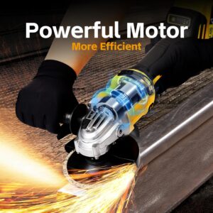 Angle Grinder Compatible with Dewalt 20V Max Battery(NO Battery) Cordless Angle Grinder,4-1/2" Blades Brushless Grinder for Cutting, Griding, Polishing(10000RPM) Battery Powered Angle Grinder