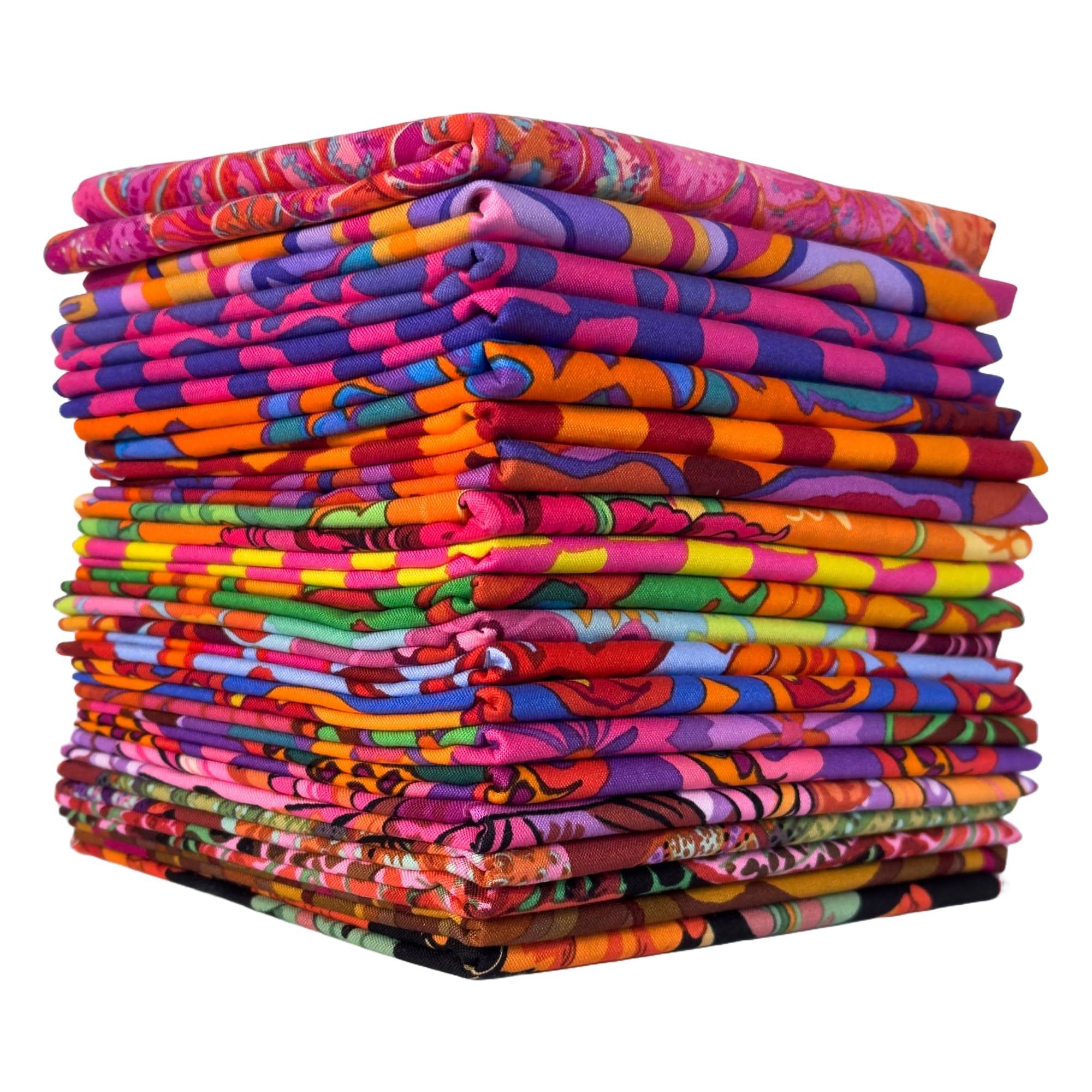 Hot - August 2024 Fat Eighth Bundle (20 Pieces) by Kaffe Fassett Collective for FreeSpirit (KFC.HOTAUG24.20FE)