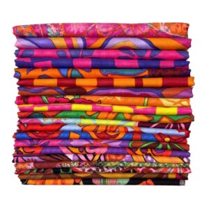 Hot - August 2024 Fat Eighth Bundle (20 Pieces) by Kaffe Fassett Collective for FreeSpirit (KFC.HOTAUG24.20FE)