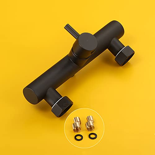 MINJING Bidet Sprayer Kit for Toilet Black Single Function Wall Mounted Bidet Attachment Faucet Sprayer Kit for Toilet Hot and Cold Bathroom Toilet Bidet Mixer Spray Kit,Single Mode,A