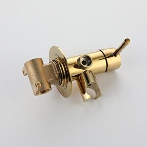 MINJING Wall Mounted Toilet Shower Spray Mixer Set Brushed Gold Hot and Cold Bidet Sprayer Kit for Toilet with Shower Hose Bidet Attachment Faucet Sprayer Kit for Toilet