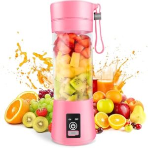 Personal Blender for Shakes and Smoothies, Portable Blender with 6 Blades, Blender shake Smoothie for Kitchen Personal Size Blenders with Rechargeable, 380Ml Traveling Fruit Veggie Juicer