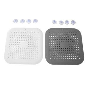 bathtub drain cover,4 sets flat silicone sink strainer with suction cups prevents clogging flexible shower drain cover for kitchen bathroom