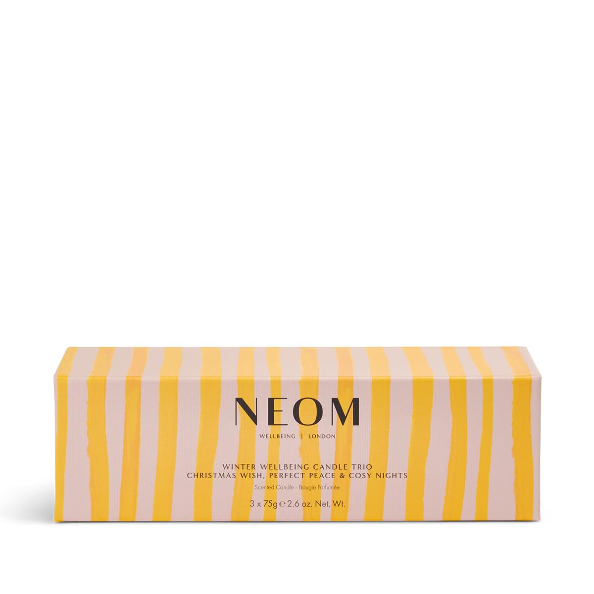 NEOM- Winter Wellbeing Trio | Christmas Wish, Perfect Peace & Cosy Nights 75g Travel Candles