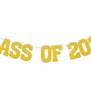 Class of 2025 Banner - 2025 Graduation Decorations, Congrats Grad Decor, We are So Proud of You Banner, 2025 Senior High School College Graduation Party Decoration (Gold)