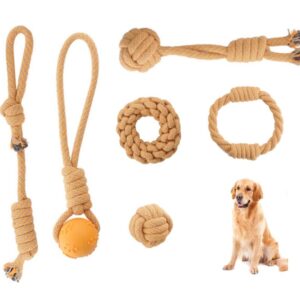 FOXHOLE 6 Pack Dog Rope Toys Dental Cleaning Dog Chew Toys for Medium Dogs (Combo B)