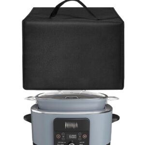 Cooker Dust Cover Heavy Duty Waterproof and Dustproof Multi-Purpose Cooker Cover Compatible with Ninja MC1001 Foodi Possible Cooker PRO 8.5-Quart Slow Cooker Oven Safe Black,19.3"Dx15"Wx9.8"H (Black)