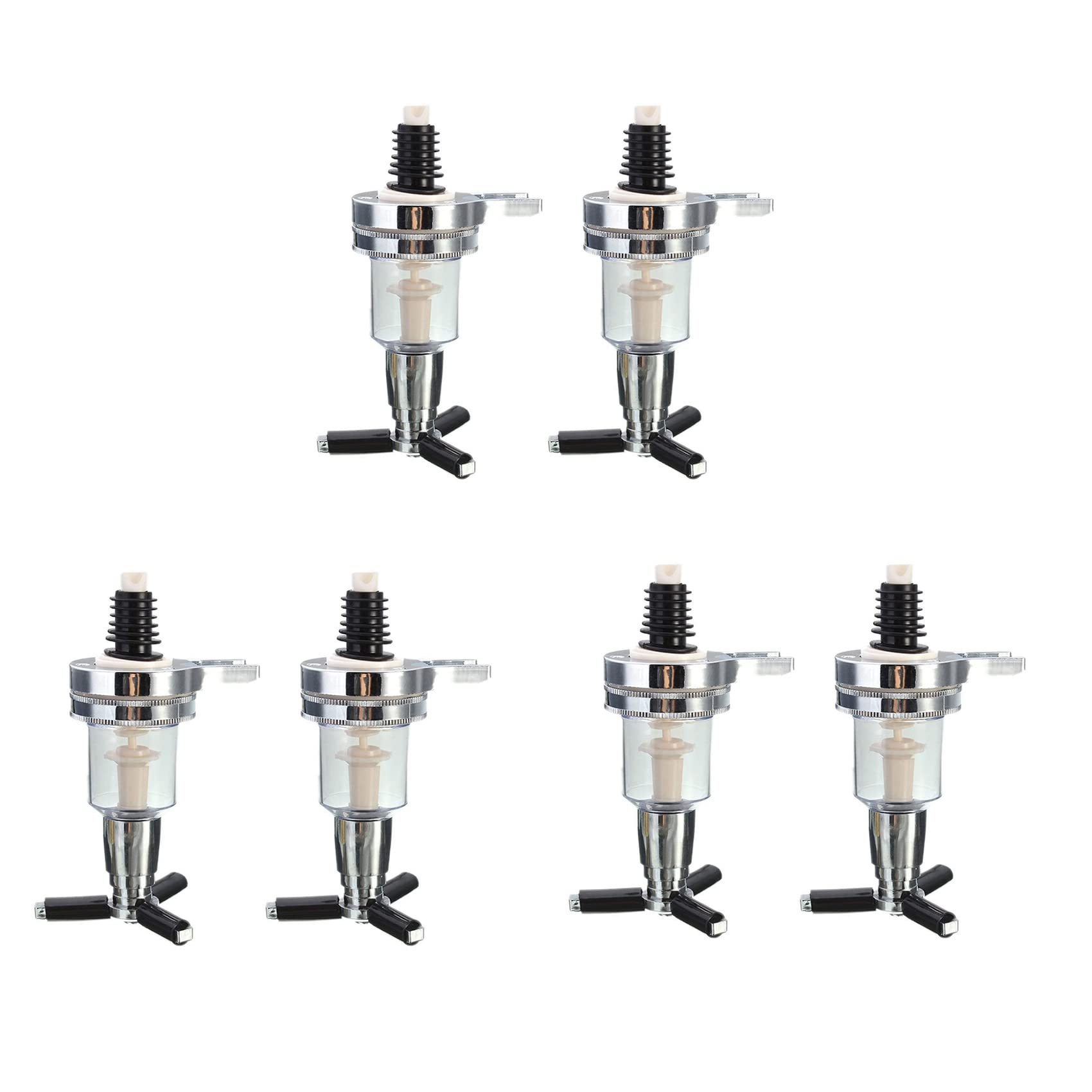 BTuregsau 6Pcs 45Ml/1.5Oz Bar Butler Wall Mounted Replacement Nozzle Shot Dispenser for Revolving Liquor Bottle Holder