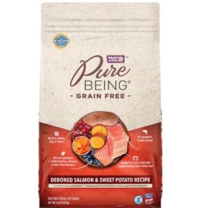 Grain Free Natural Dog Food (4lbs.) Salmon and Sweet Potato Recipe - Dry dog food is free of corn, wheat, soy, and added fillers - Packed with the vitamins, minerals, and nutrients that your dog needs