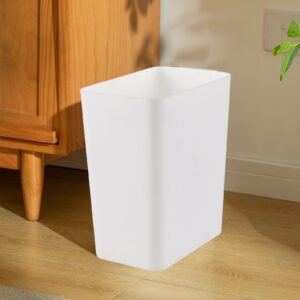 Julyeen 4.5 Gallon Plastic Wastebasket, Set of 3 Durable Open Top Garbage Can, Slim Trash Container Bin, White