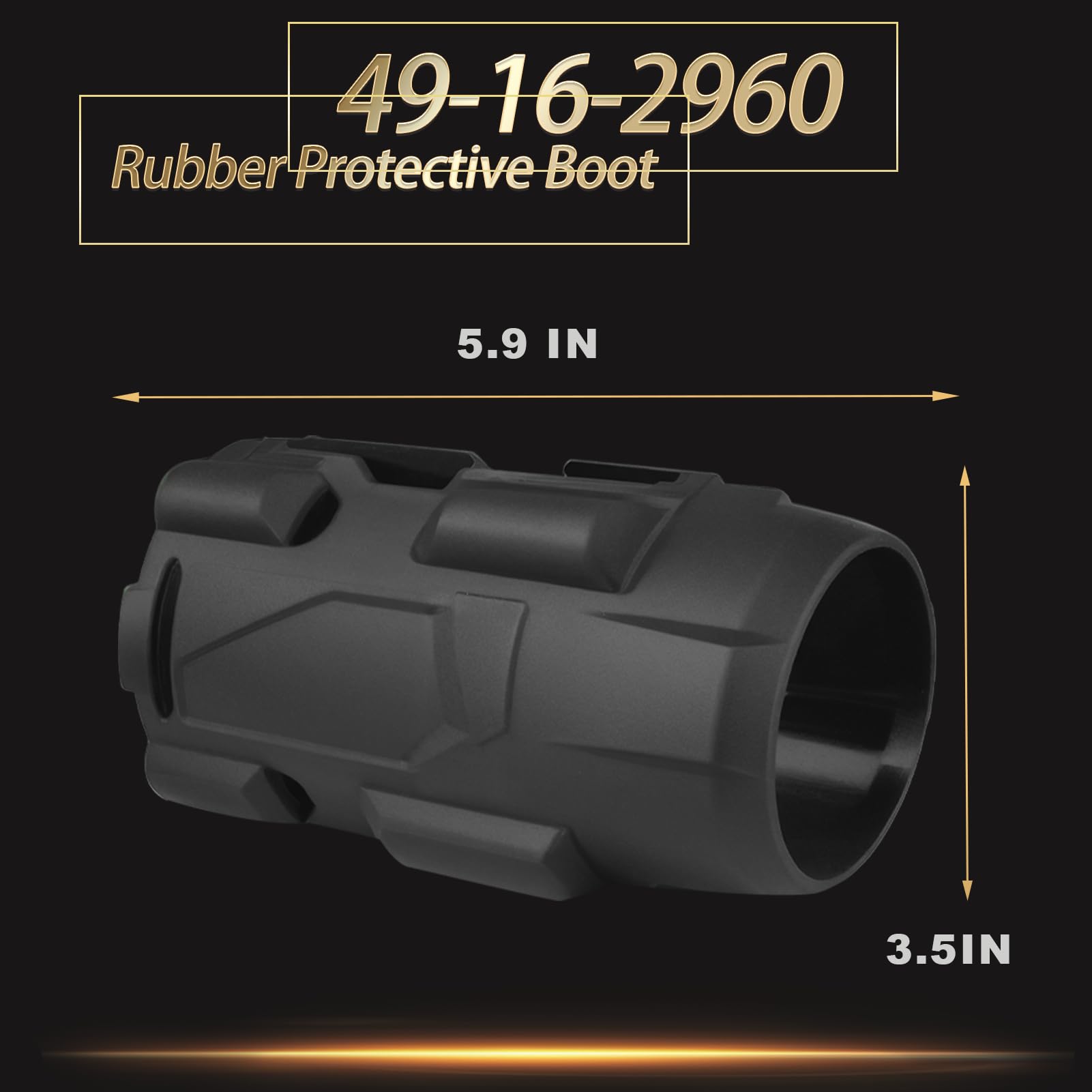 Upgraded 49-16-2960 M18 Fuel Mid-Torque Impact Rubber Protective Boot for Milwaukee M18 3/8in Mid-Torque Impact Wrench Replace 2960-20 2962-20 2962P-20 2-Year Warranty