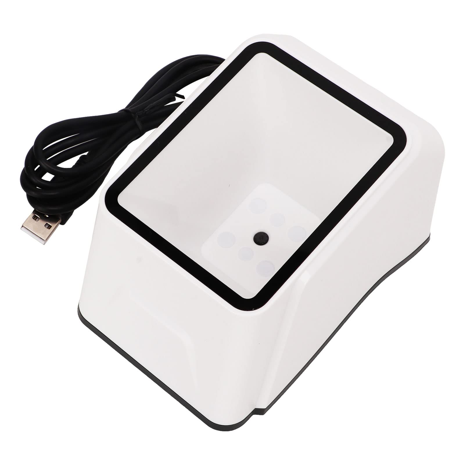 Ultra Decoding Fast Response Automatic QR Scanner White Desktop ABS USB for Mobile Payment