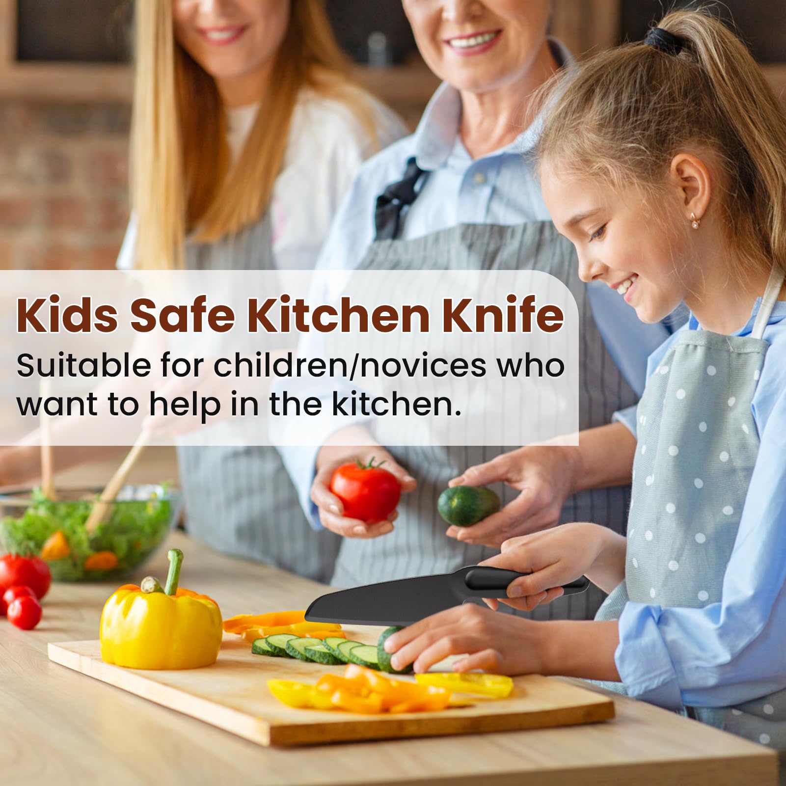 Professional Nylon Knife for Nonstick Pans #1169, Kitchen Plastic Knife Safe for Kids, Straight Edge Knife Heat-resistant, Nonstick Knife Best for Brownies, Cakes, Bread and Bars | 5" Blade Black